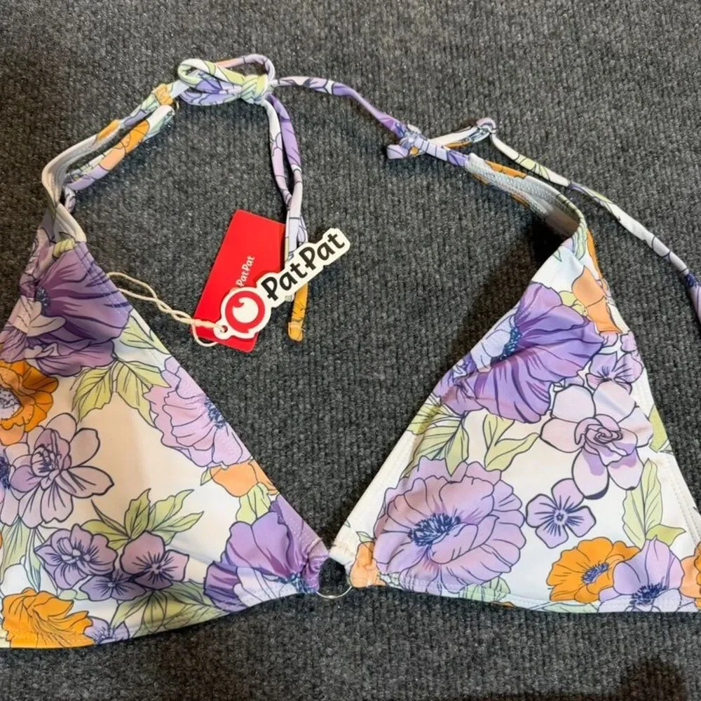 PatPat Women’s XL purple floral bikini set